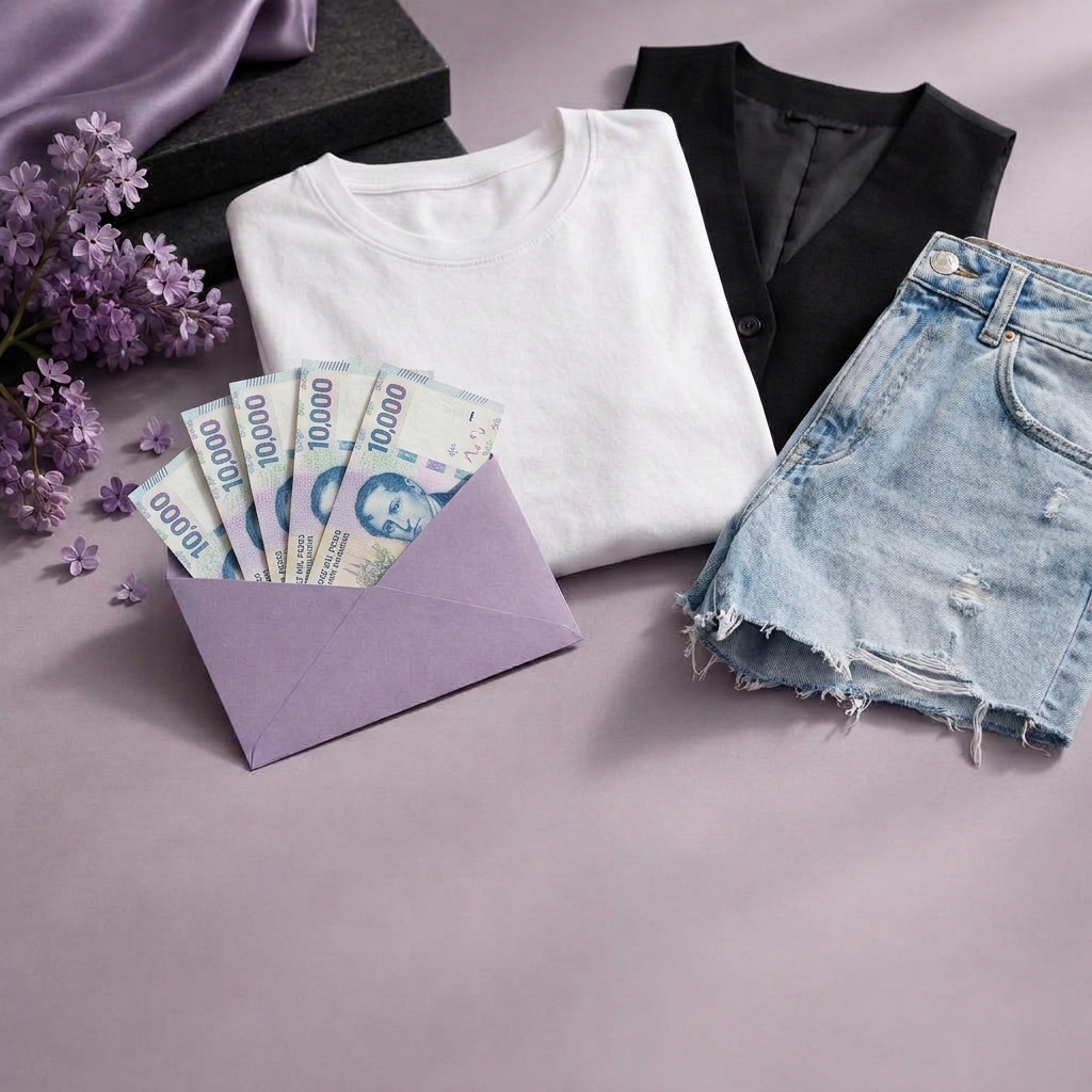 Sobre lila con voucher para elegir una prenda INVEKMODA